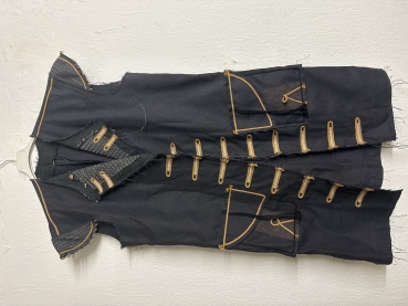 Gothic Weste Mantel Jacke Lang Wolle Larp Mittelalter Anfertigung Köln Dunkel Grau Schwarz